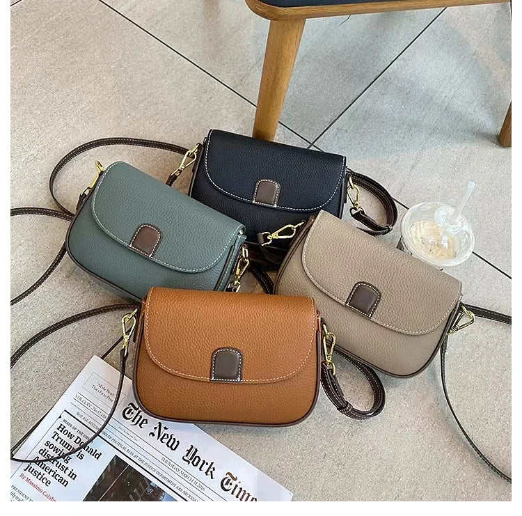Elegant crossbody-taske til kvinder i stilfuldt vegansk læder 1