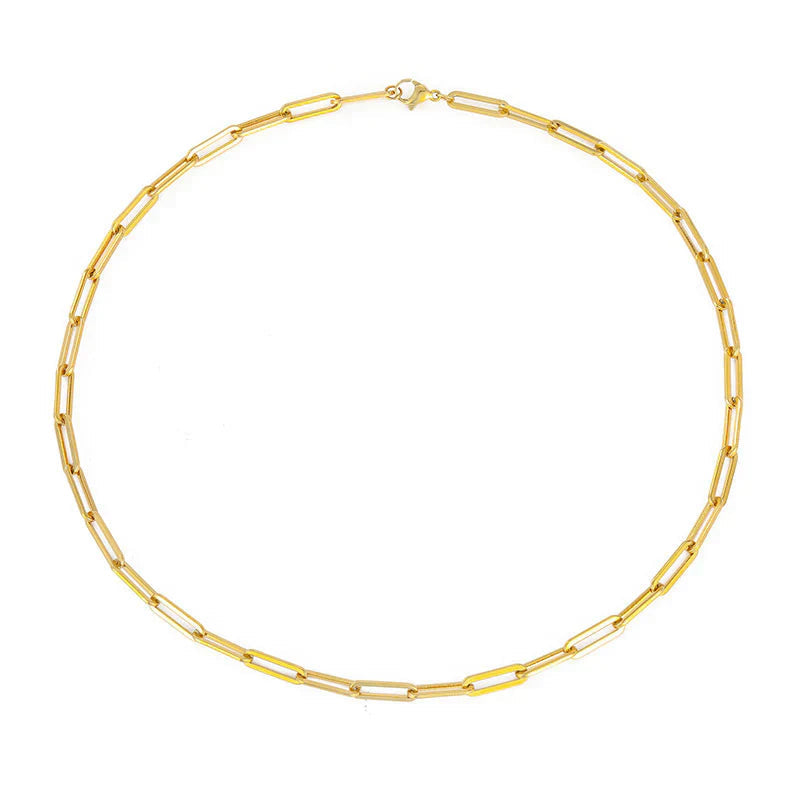 Elegant damehalskæde i guld - Stilfulde smykker til enhver lejlighed, klassisk design, 45 cm 0