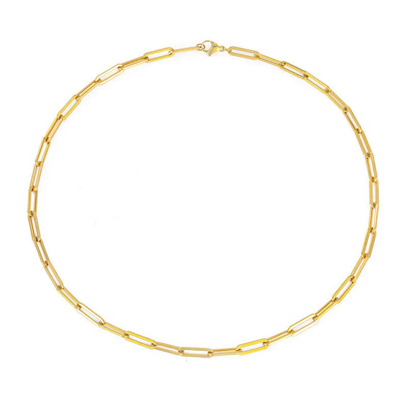 Elegant damehalskæde i guld - Stilfulde smykker til enhver lejlighed, klassisk design, 45 cm 0