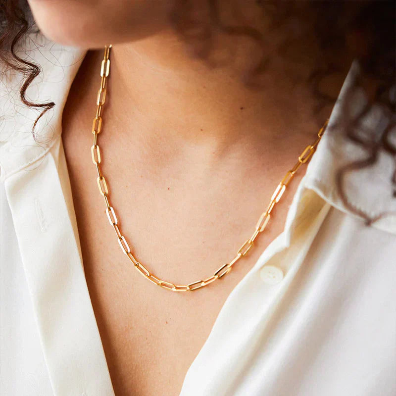 Elegant damehalskæde i guld - Stilfulde smykker til enhver lejlighed, klassisk design, 45 cm 4
