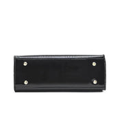 Elegant damehåndtaske i ægte læder med blank finish 2