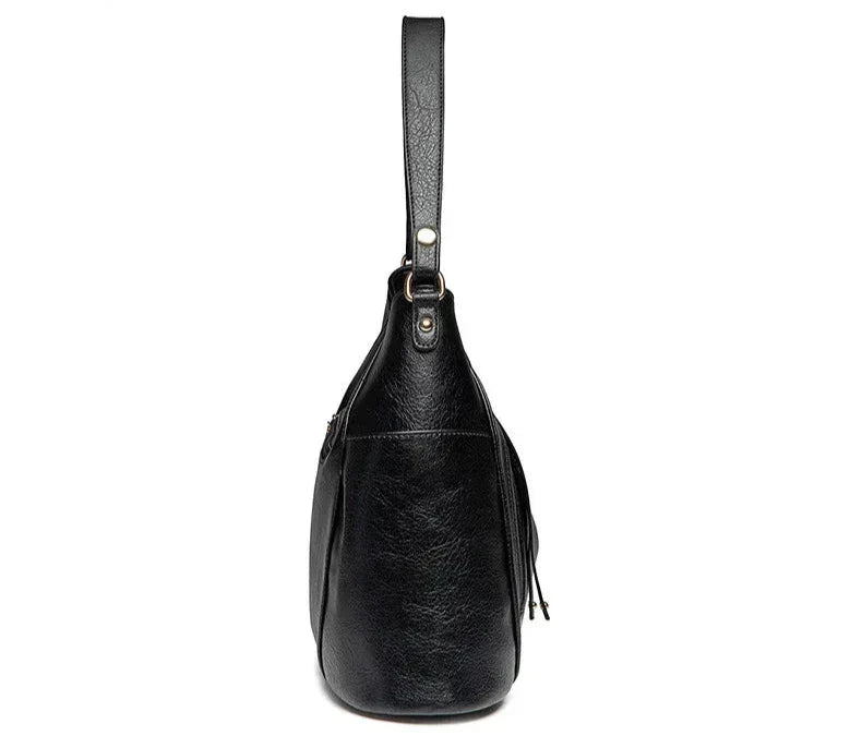 Elegant skuldertaske til kvinder i rummelig PU 4