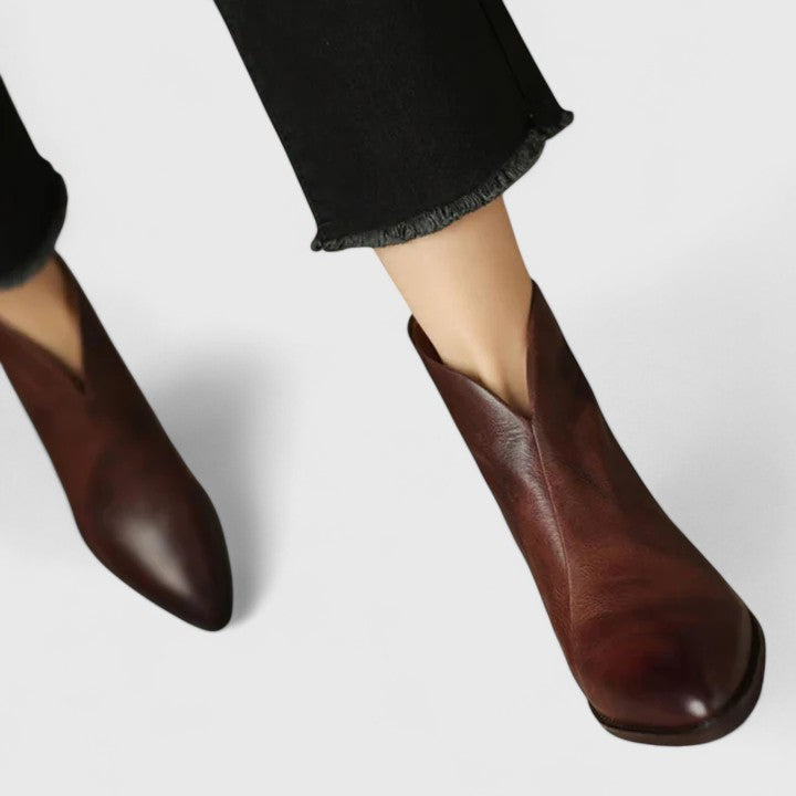 Elegante Damen Stiefeletten mit Orthopädischer Arch Support und Blockabsatz 2