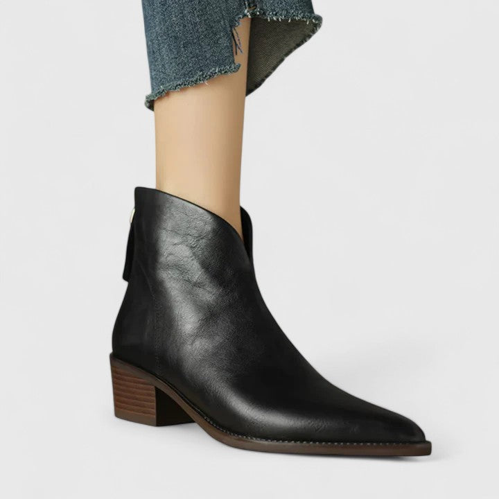 Elegante Damen Stiefeletten mit Orthopädischer Arch Support und Blockabsatz 4