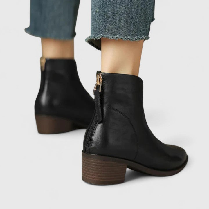 Elegante Damen Stiefeletten mit Orthopädischer Arch Support und Blockabsatz 5