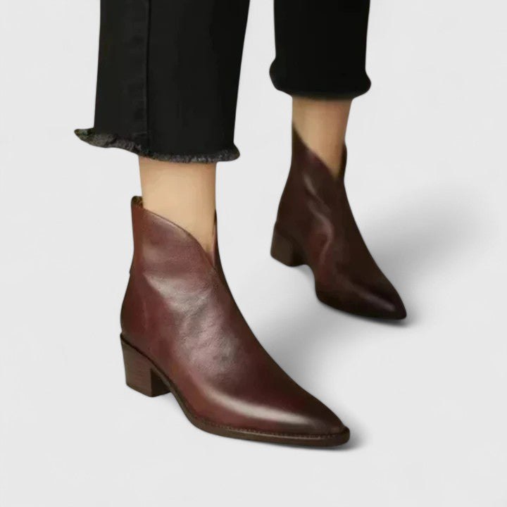 Elegante Damen Stiefeletten mit Orthopädischer Arch Support und Blockabsatz 6