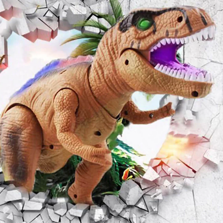 Elektrisk fjernbetjent dinosaur – realistisk gående, brølende dinosaurlegetøj med LED-lys 2