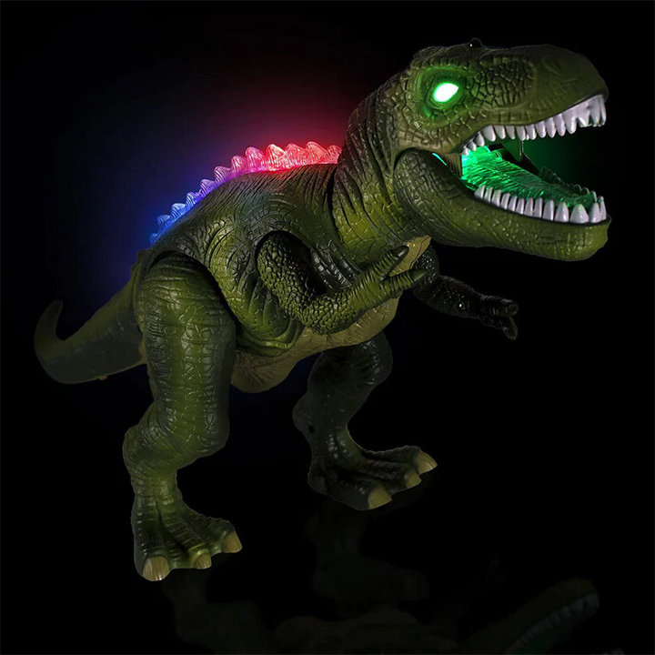 Elektrisk fjernbetjent dinosaur – realistisk gående, brølende dinosaurlegetøj med LED-lys 4