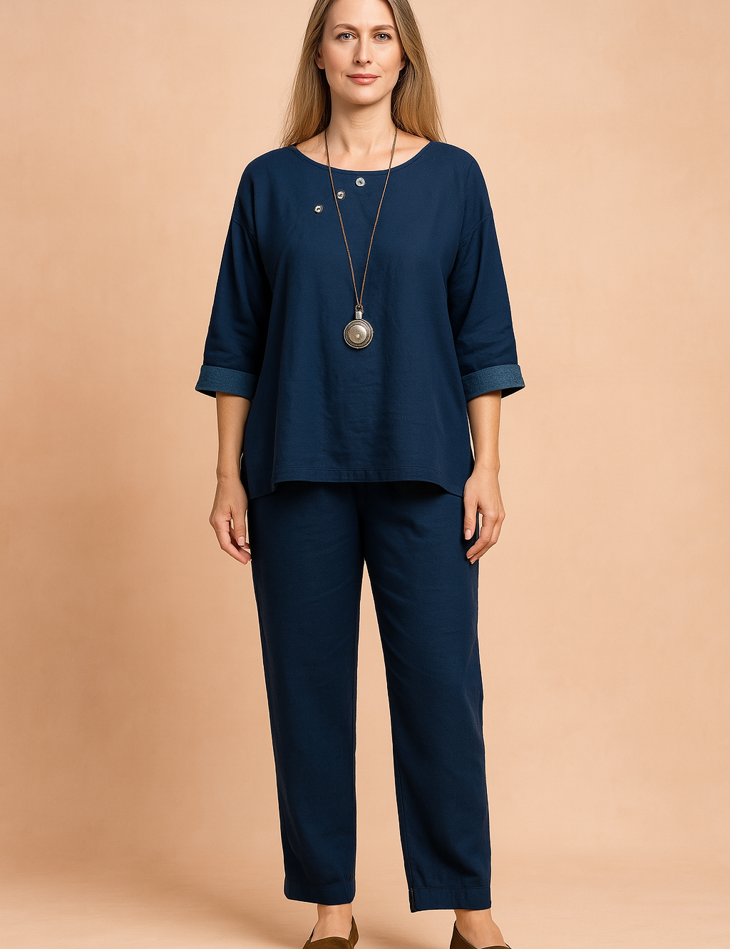 Eliza | Bluse og bukser med mælkebøtteprint 2