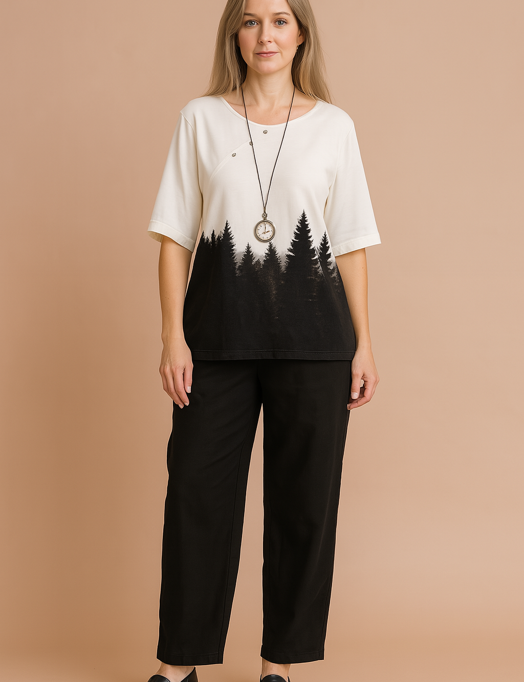 Eliza | Bluse og bukser med mælkebøtteprint 3