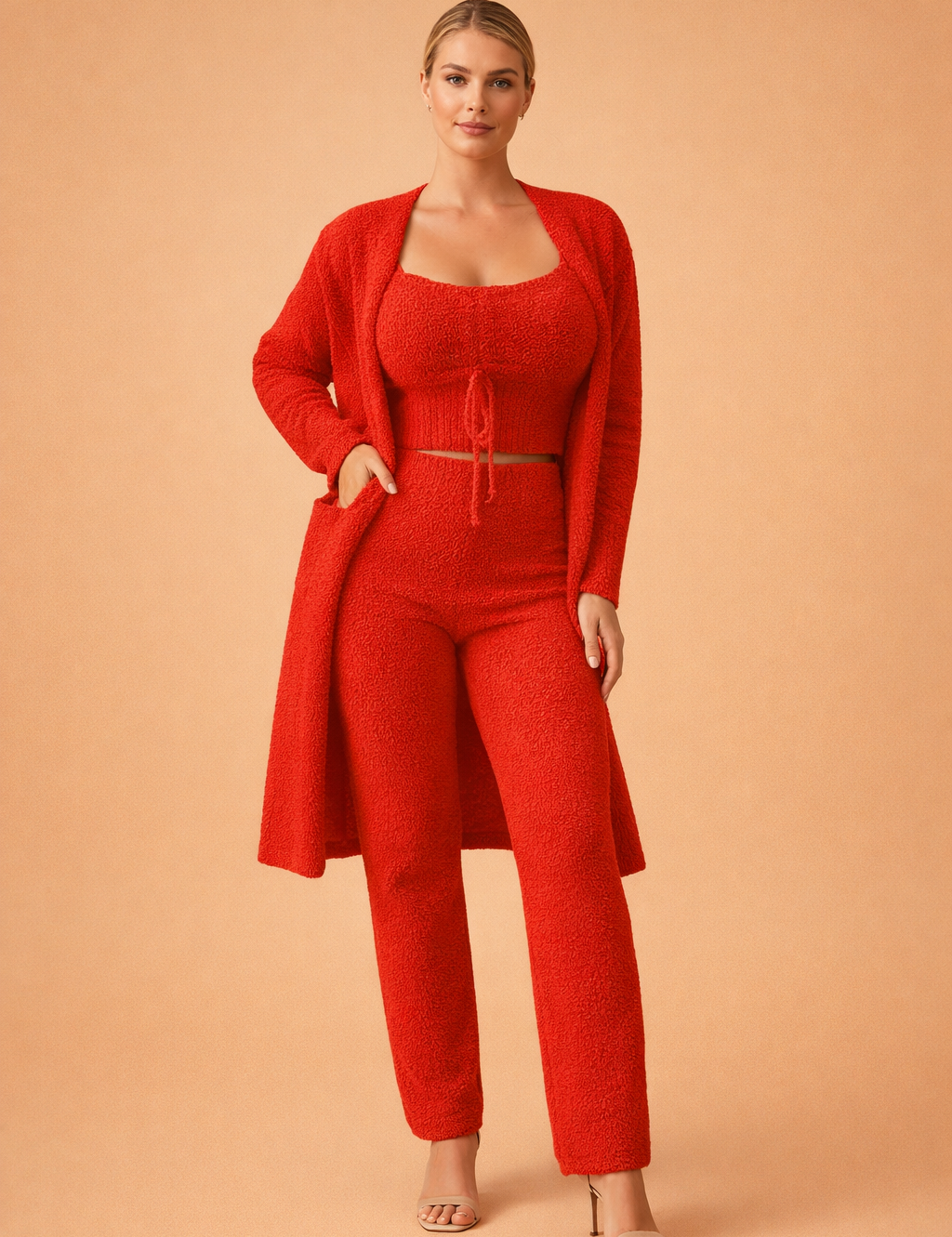 Eliza | Damesæt med tre dele og cardigan 6