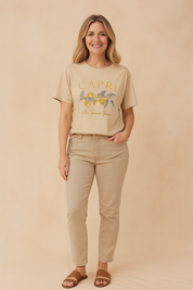 Eveleen | Capri T-shirt med citronprint 1