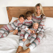 Familie julepyjamassæt i matchende blødt stof til alle aldre 0