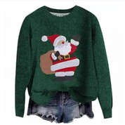 Festlig langærmet sweater til kvinder, hyggelig strik 4