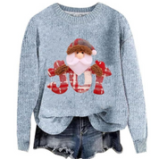 Festlig langærmet sweater til kvinder, hyggelig strik 5