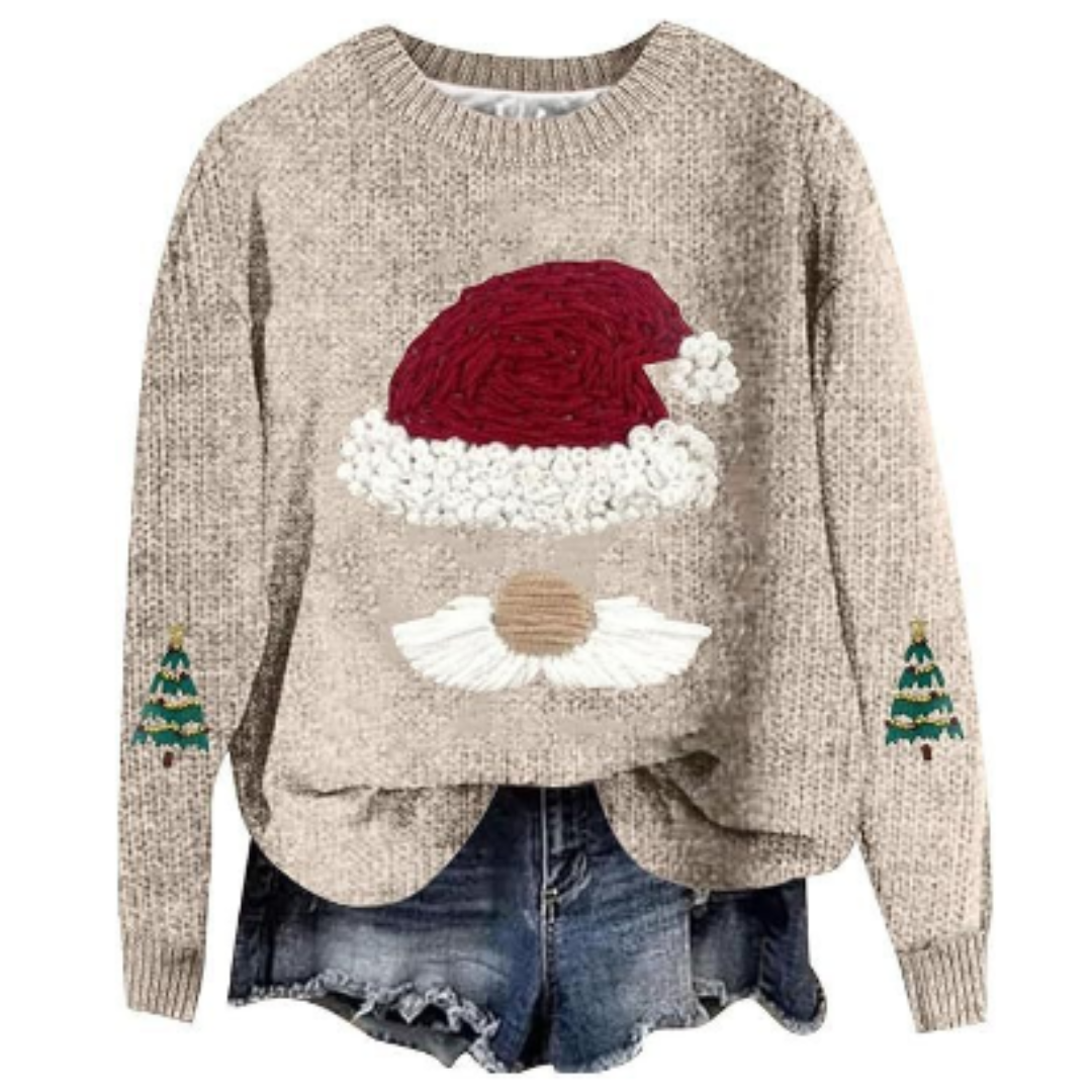 Festlig langærmet sweater til kvinder, hyggelig strik 7