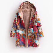 Fleecejakke med tryk til kvinder | Med hætte 2