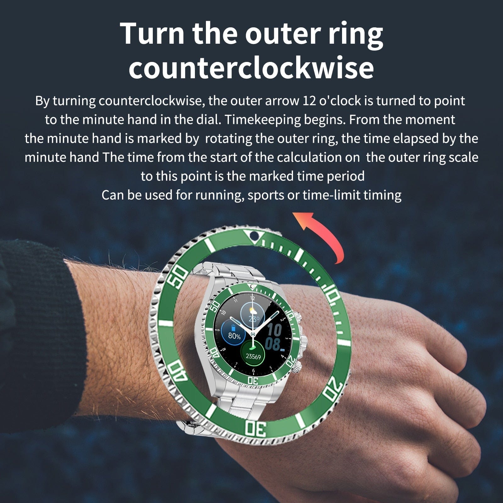 Focalex multifunktionelt Bluetooth smartwatch 6