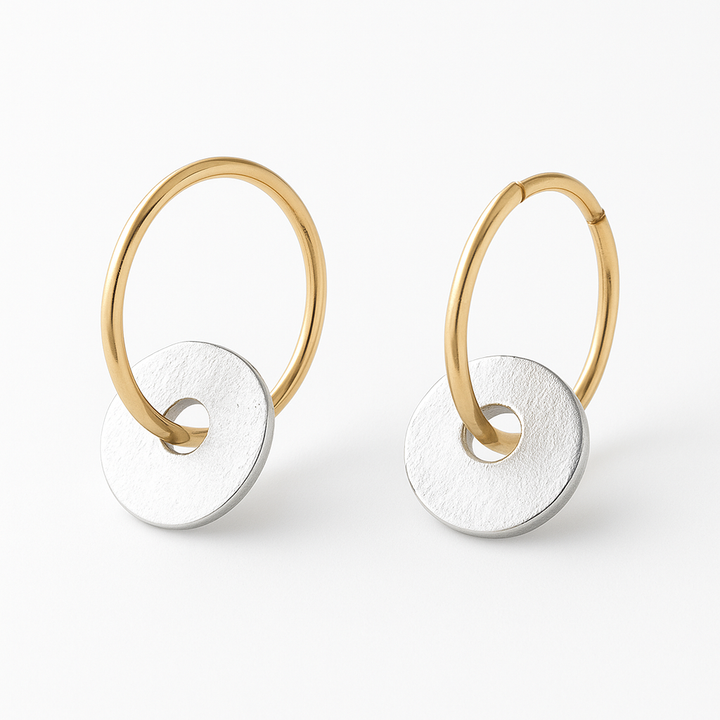 Forgyldte Hoop Øreringe – Elegante Sølvsmykker 0