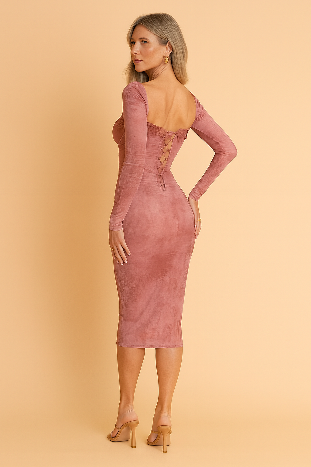 Francine | Elegant lyserød kjole 2