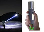 Genopladelig zoombar LED-lommelygte – Superlysstærkt kompakt hvidt laserlys til camping, vandreture, hjemmet og udendørs nødsituationer 5