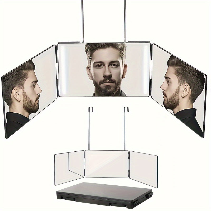 GlamAura - Roterende 3-sidet spejl til styling 1