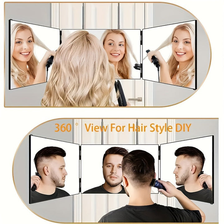 GlamAura - Roterende 3-sidet spejl til styling 2
