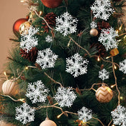 Glimmer Guirlander | Glitter Snefnug Ornamenter til Juledekoration 3