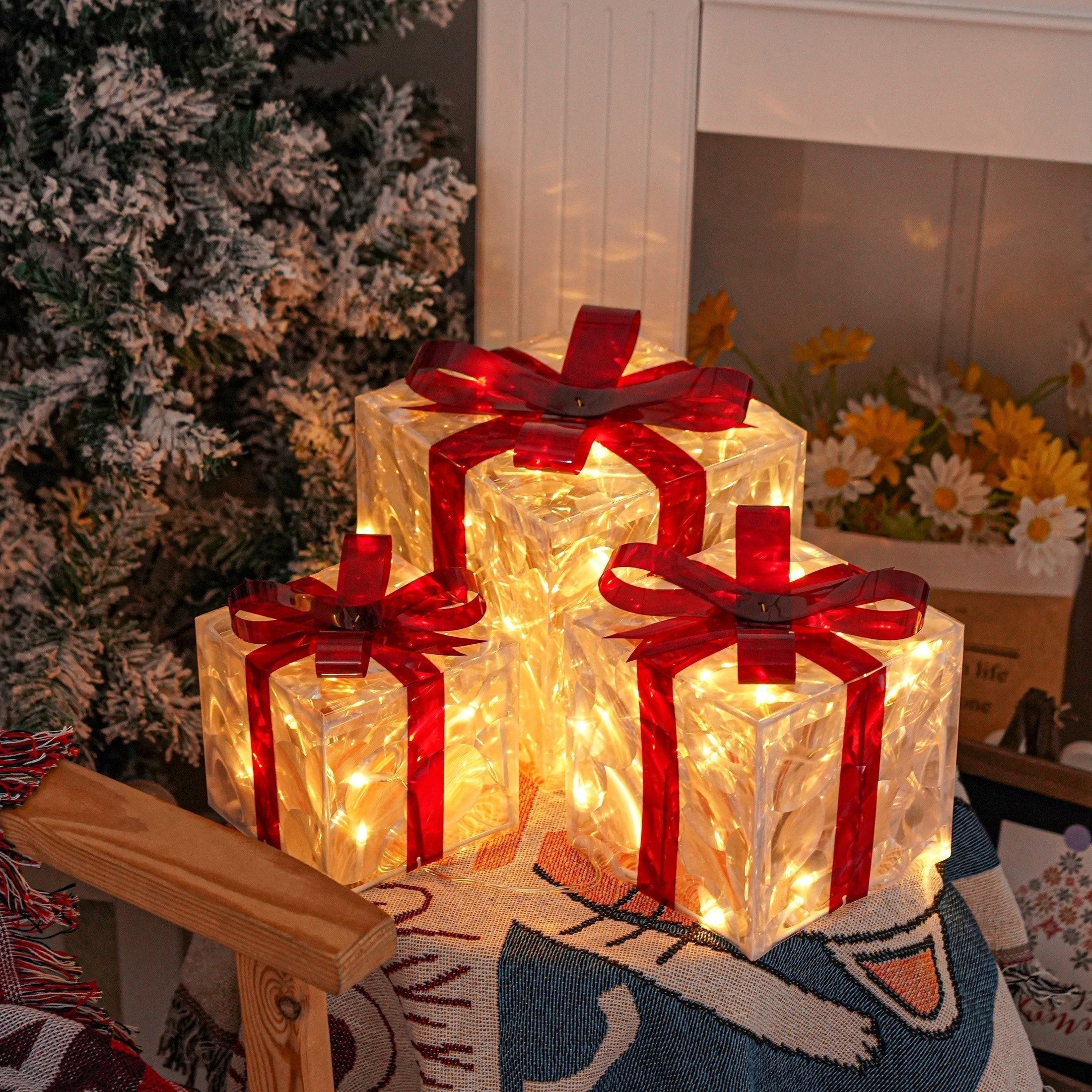 GlowBox – 3-delt LED-gaveæskesæt til juledekoration 1