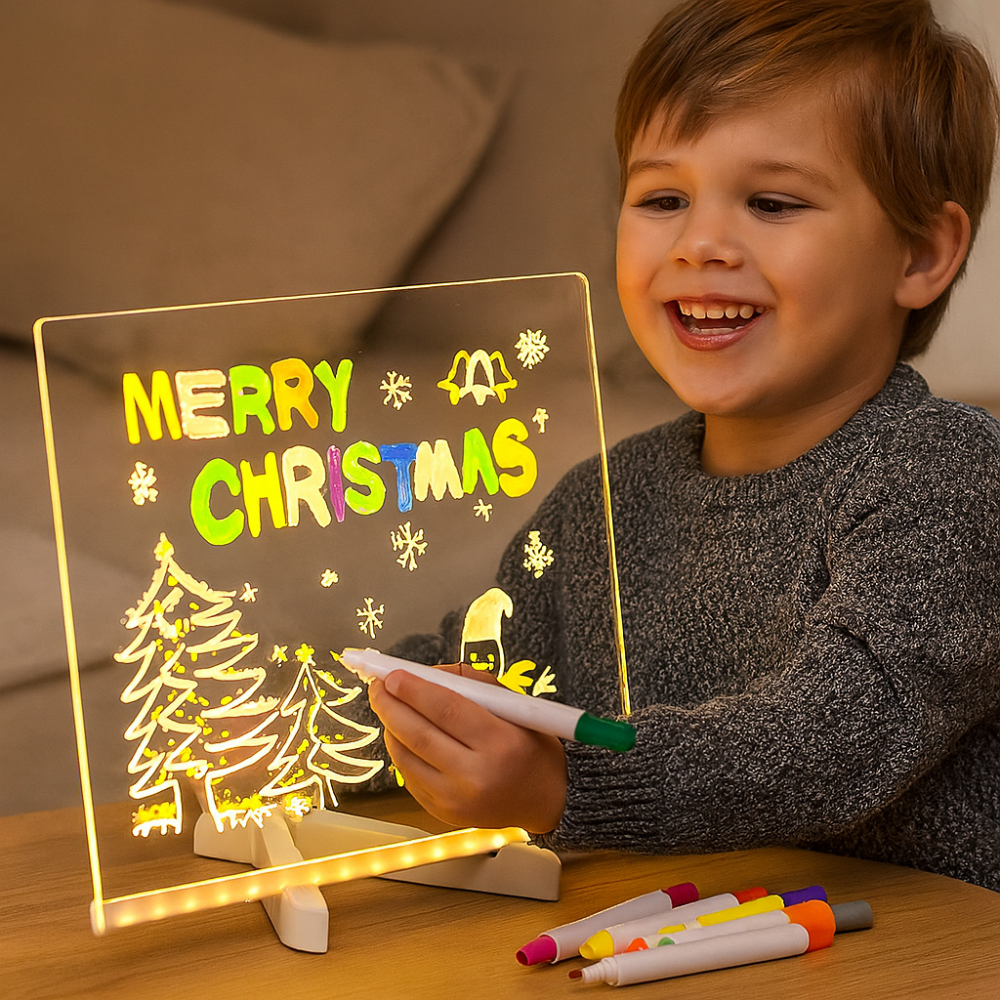 GlowCraft | LED-tegnebræt til børn til kreativ ferie og lærerig sjov 0