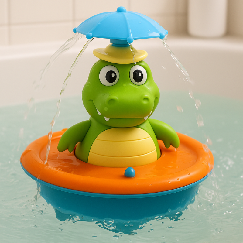 GlowGator | Lysende, flydende krokodillebadelegetøj til engagerende vandleg 1