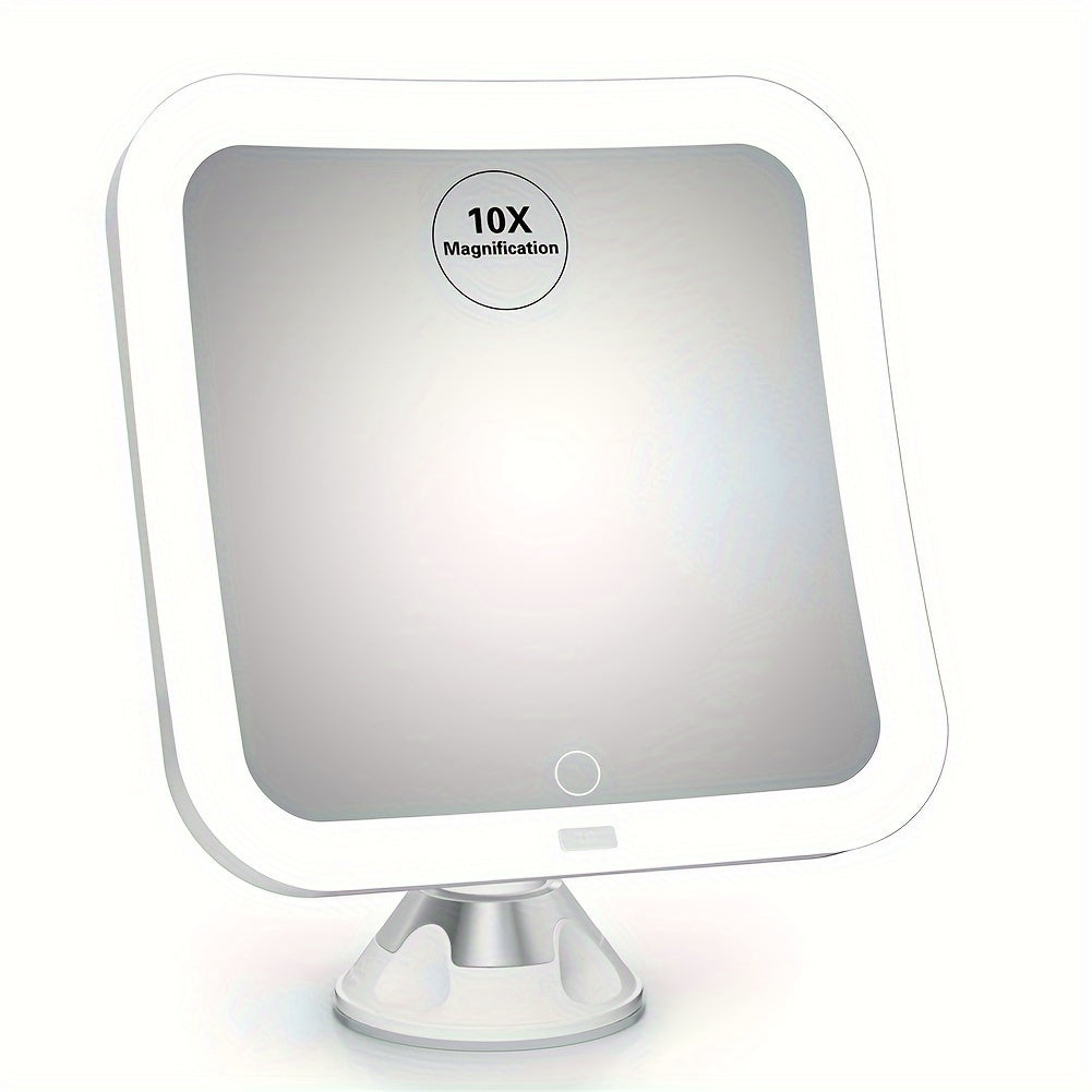GlowSnap - Makeupspejl med touch-betjening og sugekop 0