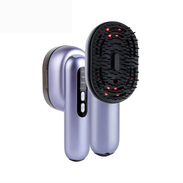 GlowSpray Comb - Hovedmassageapparat med vibration og hårolieapplikator 0