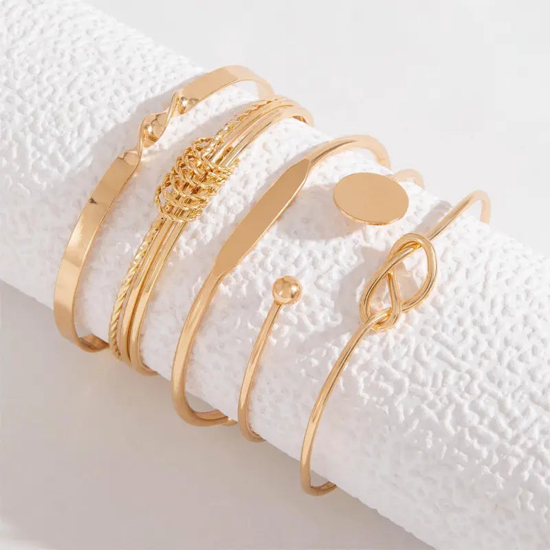 Guldfarvet armbåndssæt – Elegante smykker til enhver lejlighed, moderne design, høj kvalitet 1