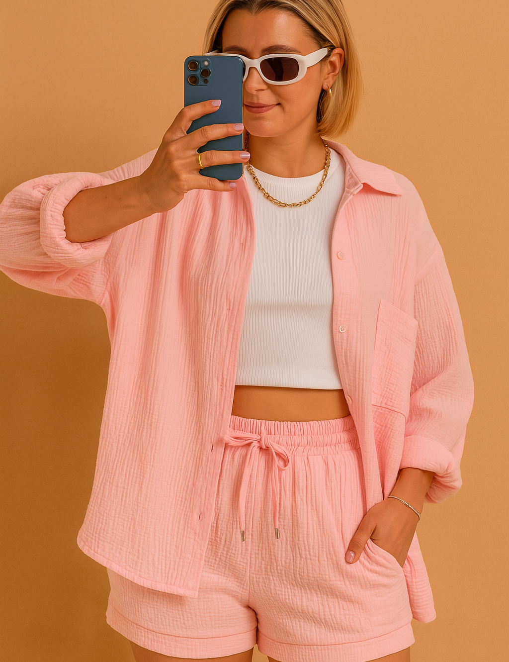 HAZEL | Sæt med to dele: Skjorte og shorts 1