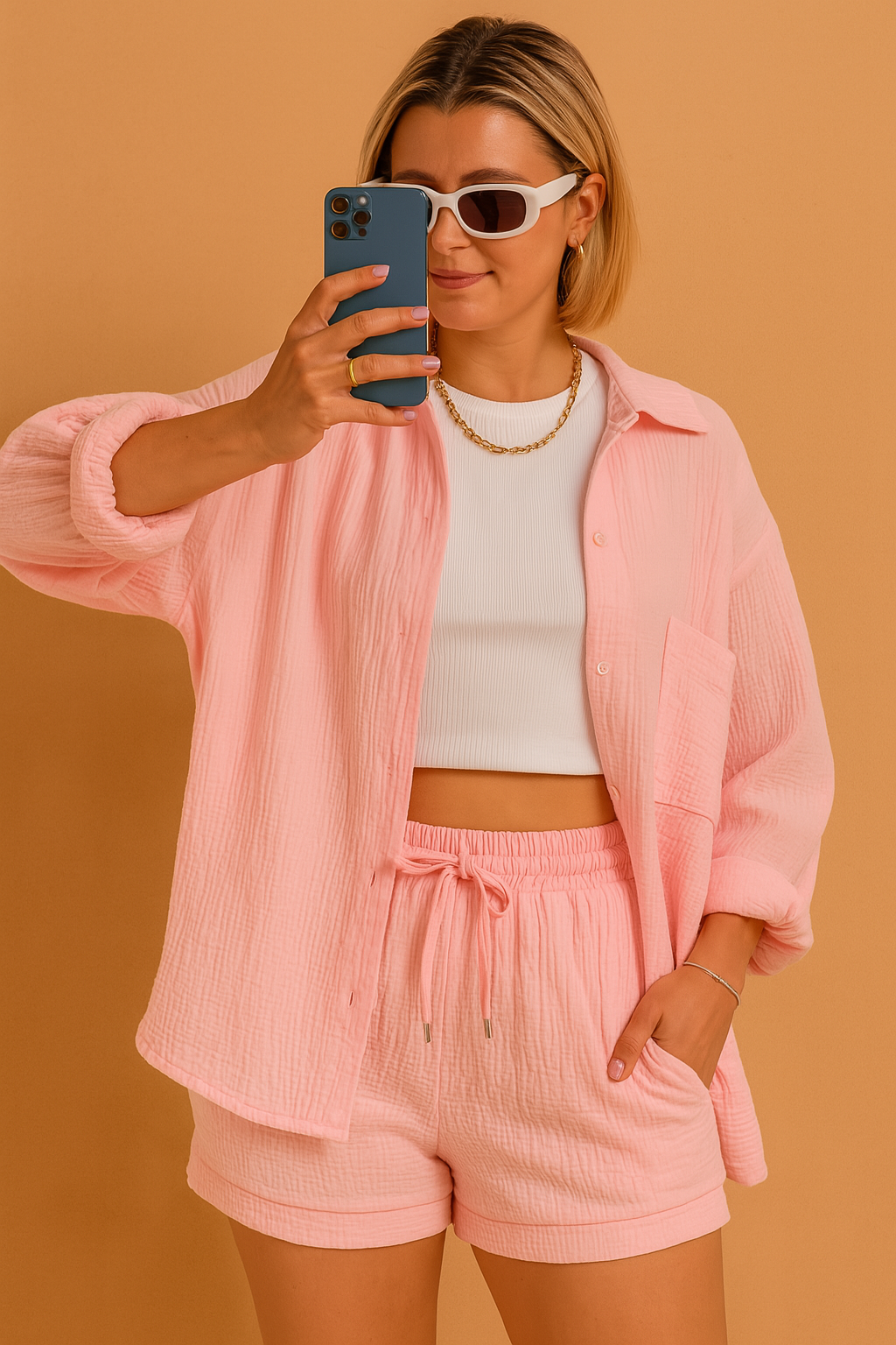 HAZEL | Sæt med to dele: Skjorte og shorts 1