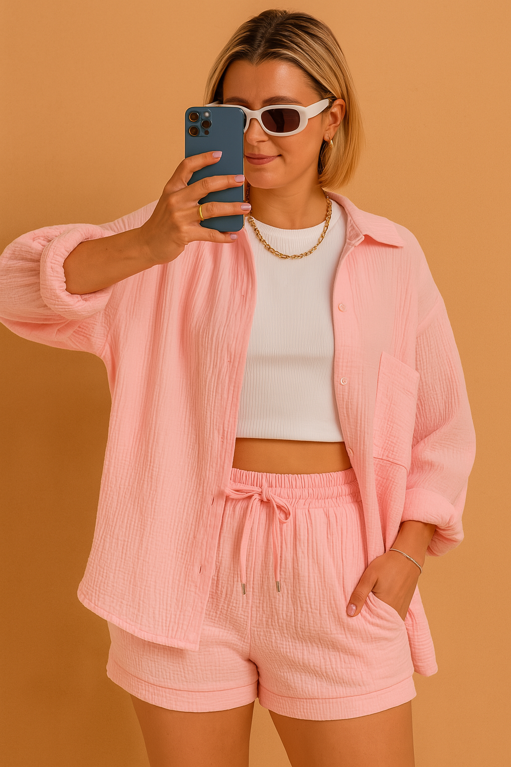 HAZEL | Sæt med to dele: Skjorte og shorts 1