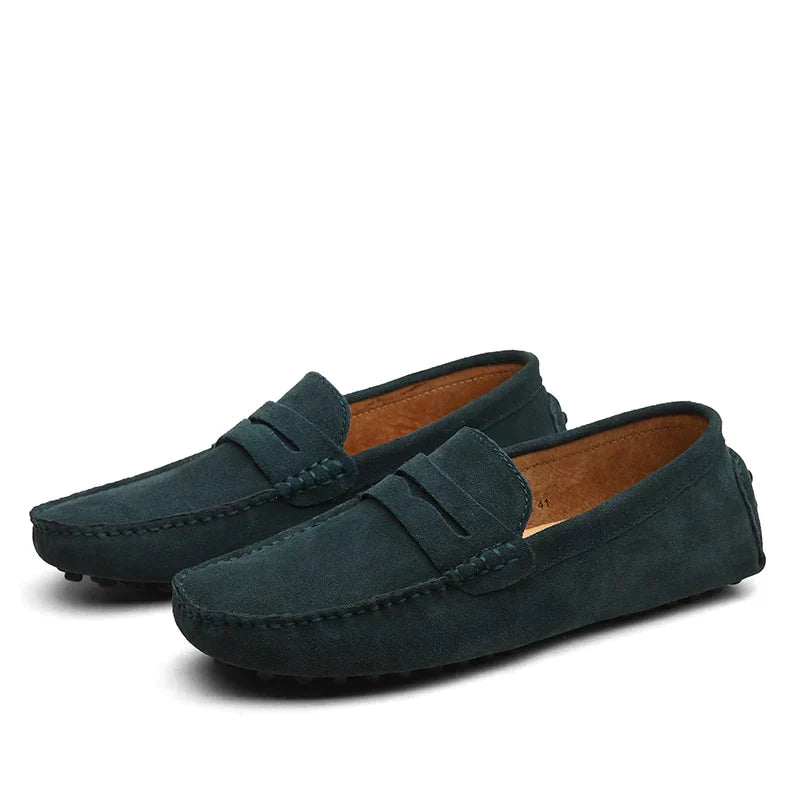 HUGO - Loafers i italiensk ruskind 3