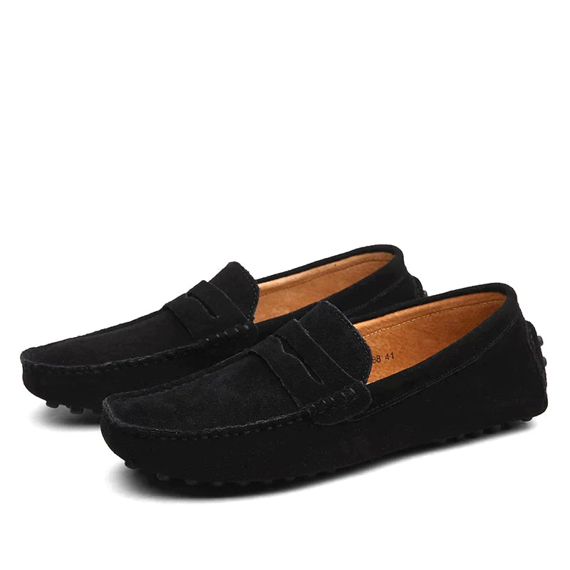 HUGO - Loafers i italiensk ruskind 5
