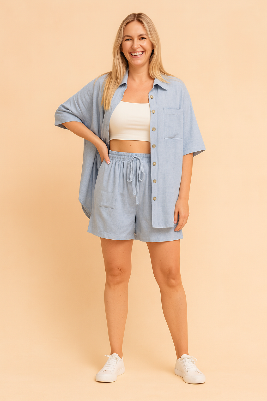 Halina | Todelt sæt med skjorte og shorts 4