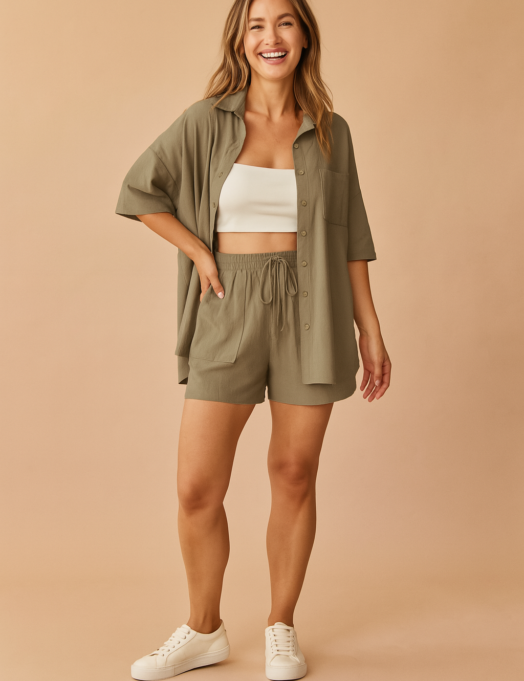 Halina | Todelt sæt med skjorte og shorts 8
