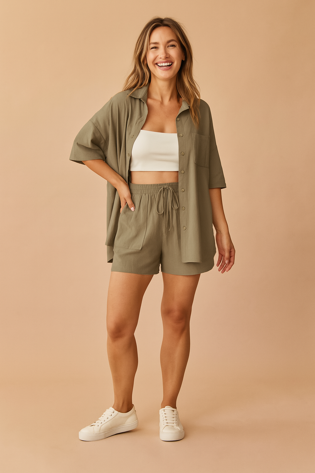 Halina | Todelt sæt med skjorte og shorts 8