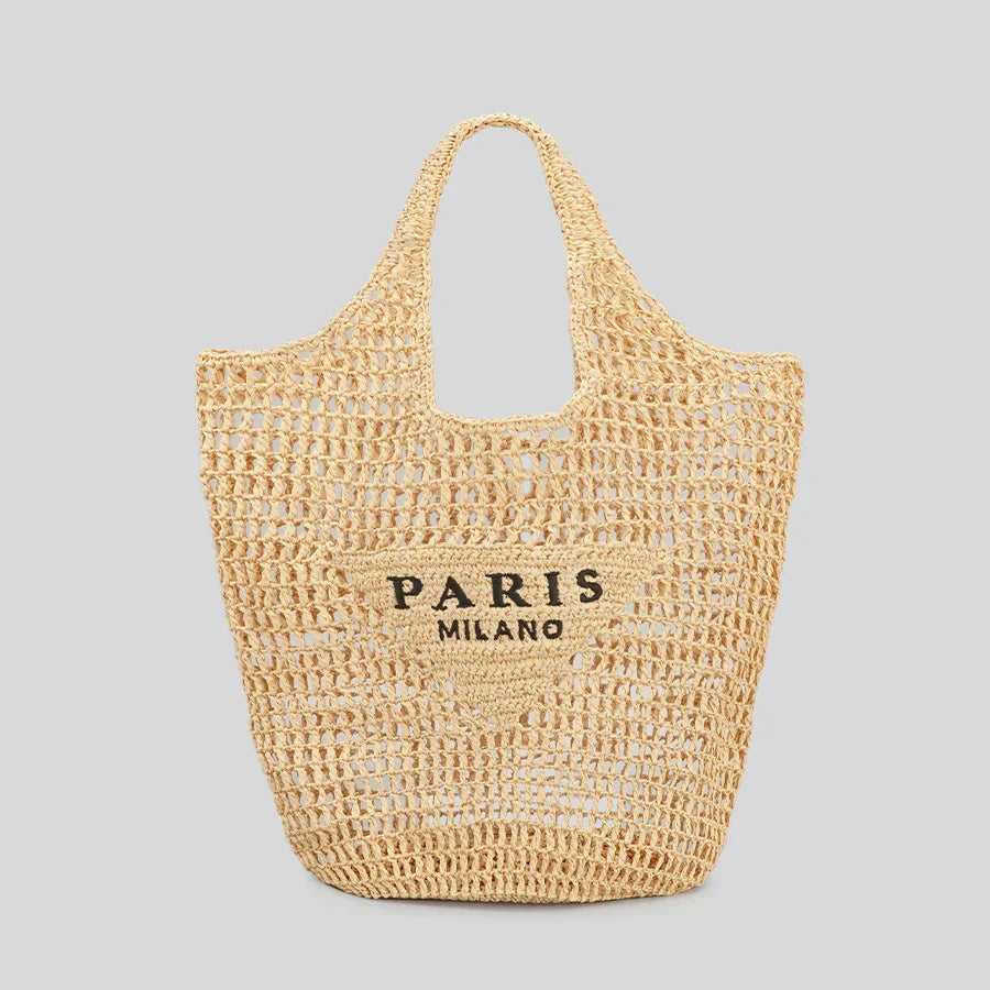Håndvævet strandtaske til kvinder i elegant og holdbart design 0