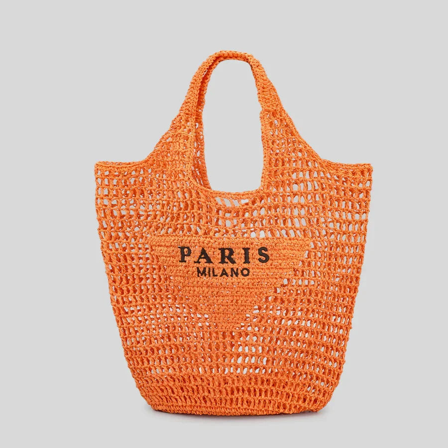 Håndvævet strandtaske til kvinder i elegant og holdbart design 3