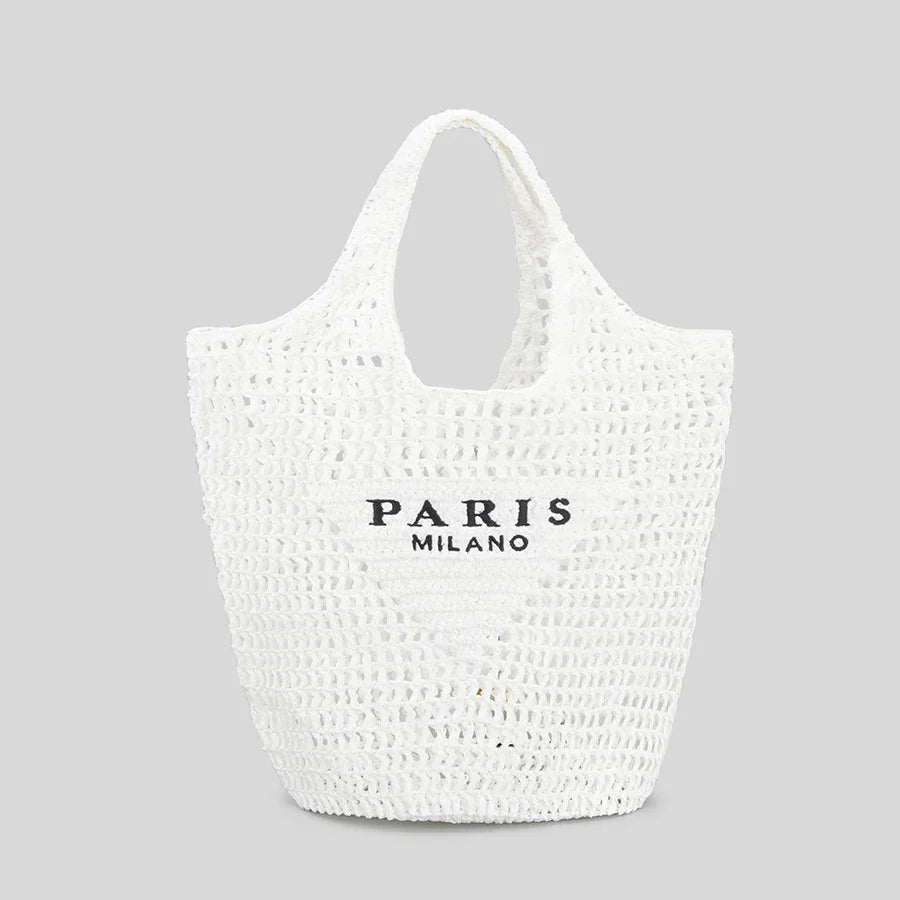 Håndvævet strandtaske til kvinder i elegant og holdbart design 4