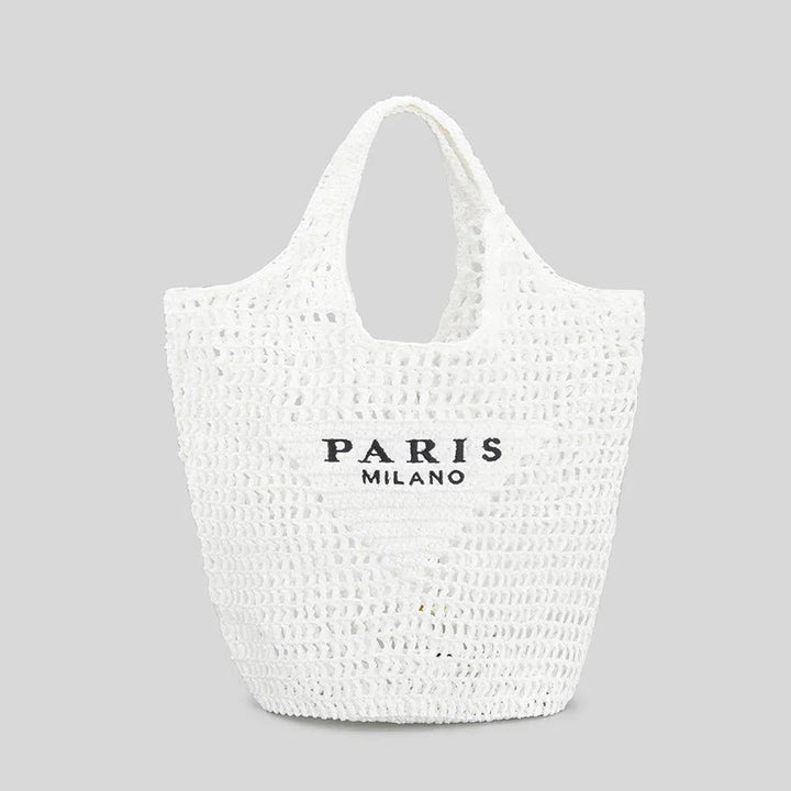 Håndvævet strandtaske til kvinder i elegant og holdbart design 4