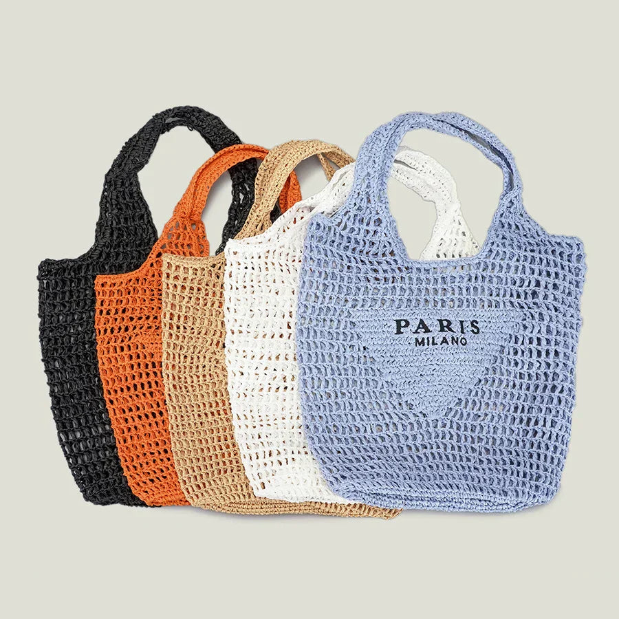 Håndvævet strandtaske til kvinder i elegant og holdbart design 7