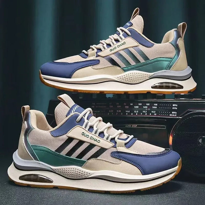 Herre Retro Sporty Sneakers Komfortable Polyesterblanding 7