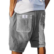 Herre Shorts Med Elastisk Linning, Urban Fløjlslook Og Praktisk Baglomme 0