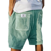 Herre Shorts Med Elastisk Linning, Urban Fløjlslook Og Praktisk Baglomme 3